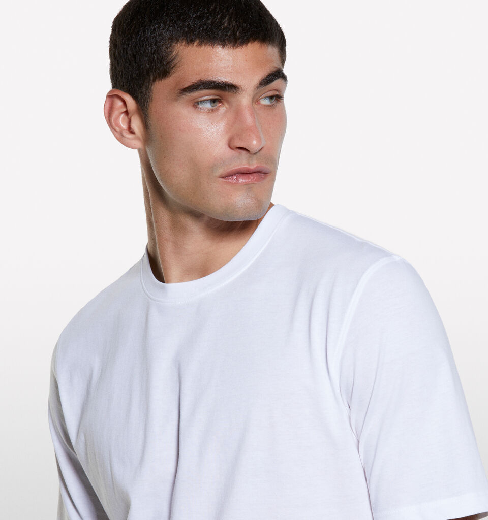 Μπλούζα κοντομάνικη λευκή regular fit - μπλουζάκια κοντομάνικα ανδρικά - Λευκο | Sisley image number 4